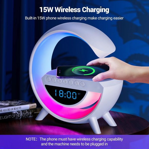 LED Wireless Charging Speaker & Atmosphere Lamp | RGB Night Light