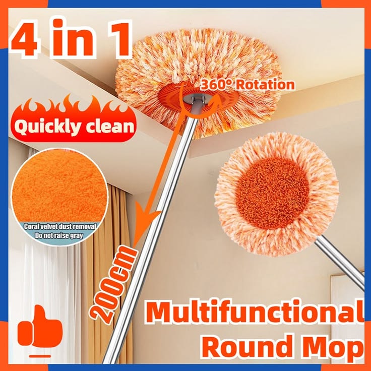 Sunflower 360° Rotating Cleaning Mop- Walls, Floors & Windows