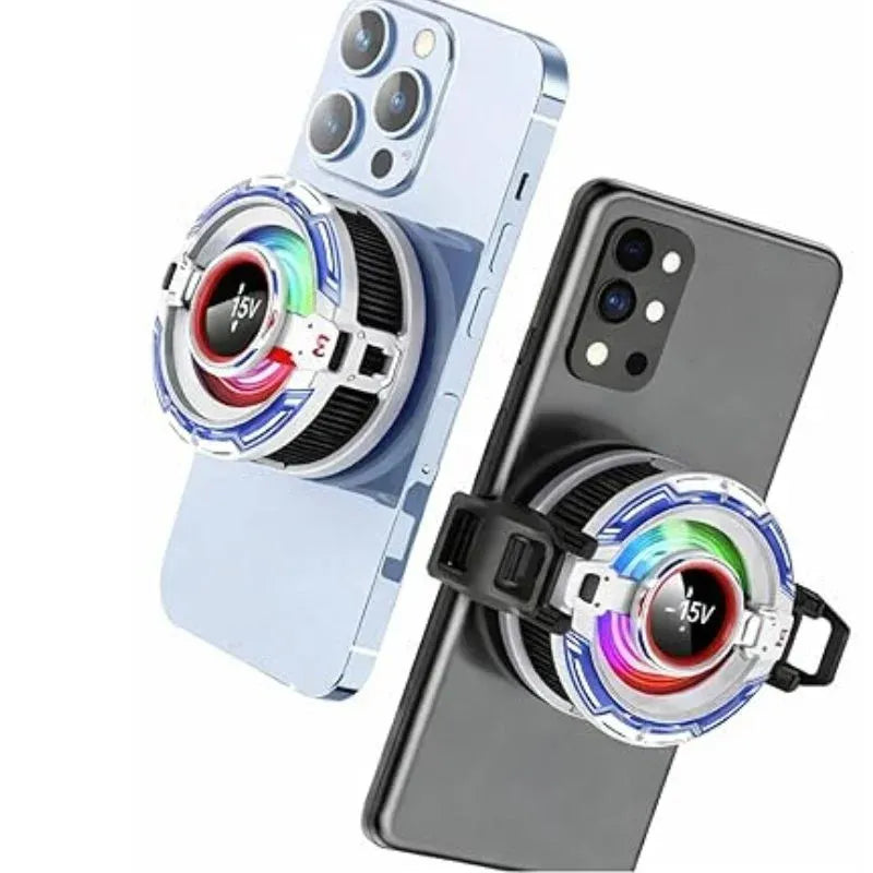 CX16 Magnetic Mobile Cooling Fan | Semiconductor Phone Cooler with RGB Lights | Fast Cooling Gaming Radiator for Android & iPhone