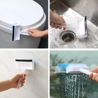 2-in-1 Foam Window Wiper & Glass Cleaner | Car & Home Squeegee Brush