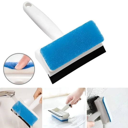 2-in-1 Foam Window Wiper & Glass Cleaner | Car & Home Squeegee Brush