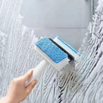 2-in-1 Foam Window Wiper & Glass Cleaner | Car & Home Squeegee Brush