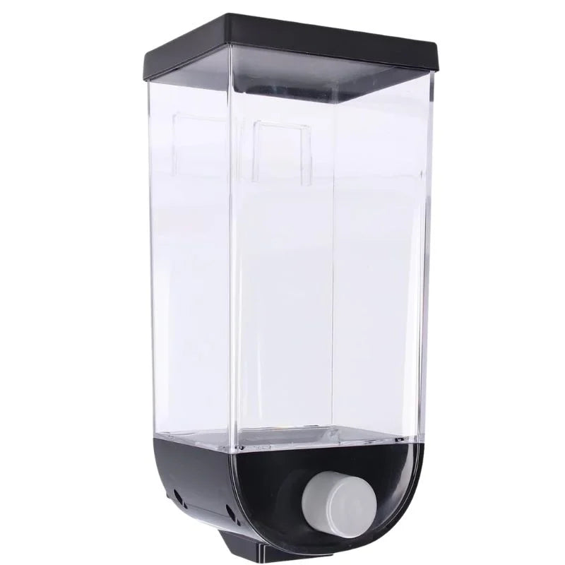 Wall Mounted Cereal Dispenser | 1.5L One-Touch Grain Storage Container