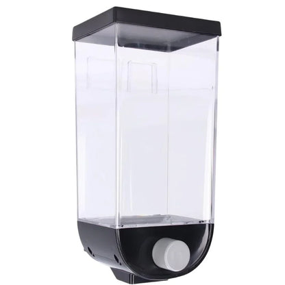 Wall Mounted Cereal Dispenser | 1.5L One-Touch Grain Storage Container