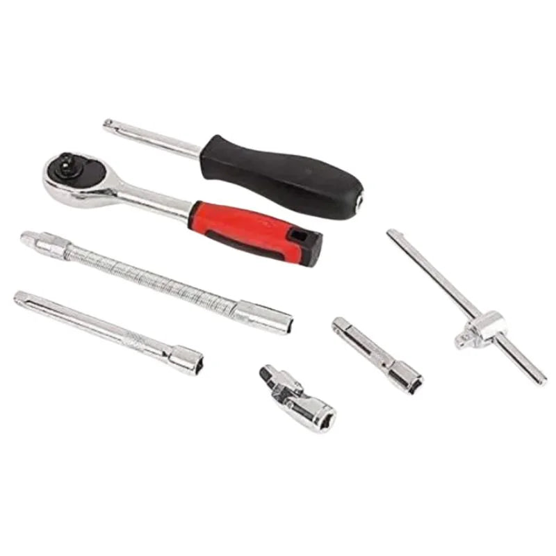 46-Piece Ratchet Socket Tool Kit | Chrome Vanadium Steel