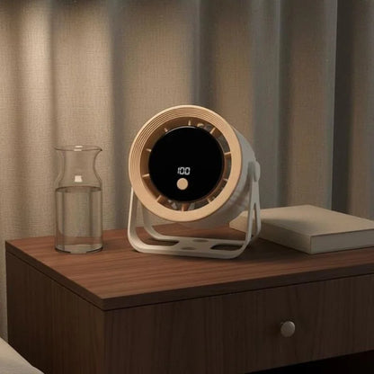 QL-02 Rechargeable Desktop Fan | 360° Adjustable Airflow