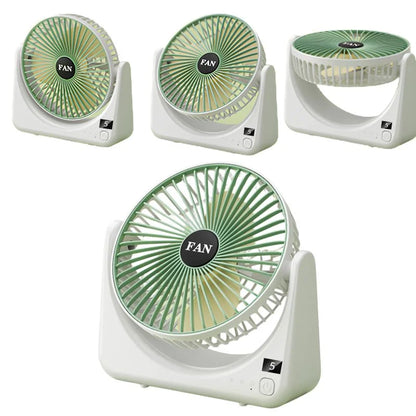 Rechargeable Desktop Fan | 3-Speed Personal Air Cooler